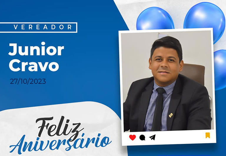 Parabéns! Vereador Junior Cravo