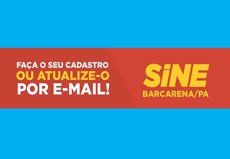 Sine Barcarena faça seu cadastro por e-mail