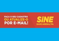 Sine Barcarena faça seu cadastro por e-mail